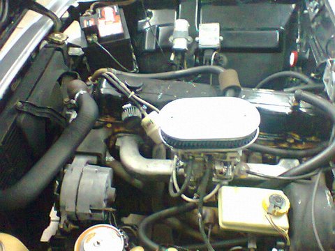 Close-up detalhado do motor