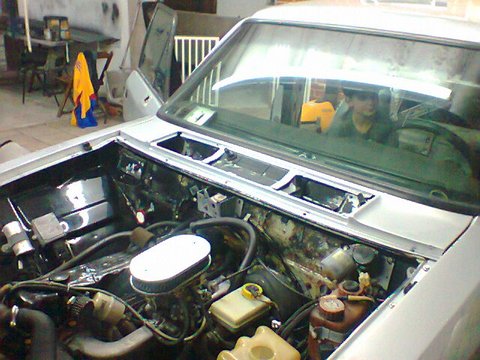 Detalhe do motor restaurado